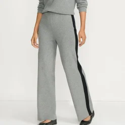 Knöchellange Feinstrick-Hose mit weitem Bein für Damen