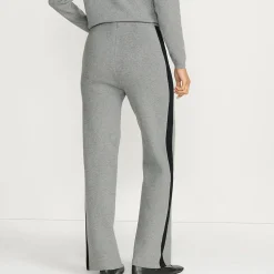 Knöchellange Feinstrick-Hose mit weitem Bein für Damen