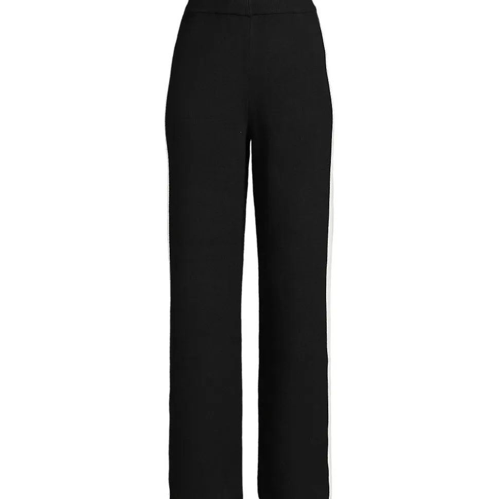 Knöchellange Feinstrick-Hose mit weitem Bein für Damen