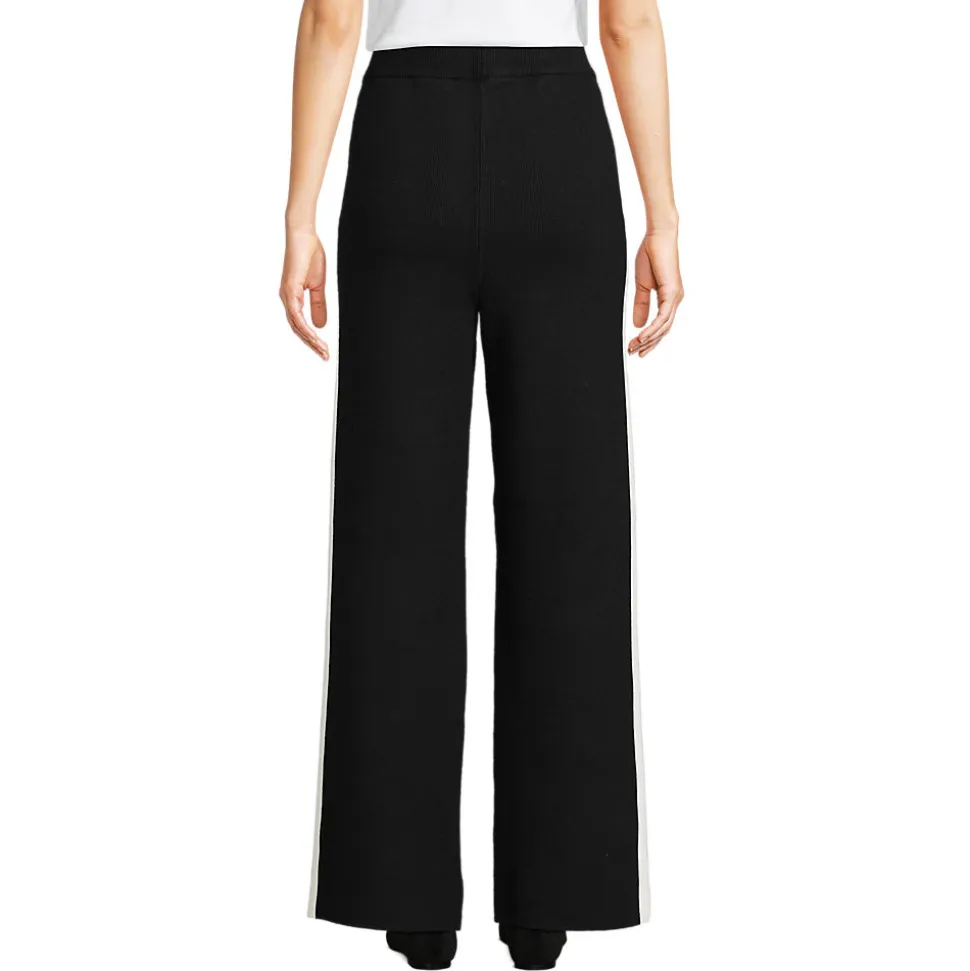 Knöchellange Feinstrick-Hose mit weitem Bein für Damen