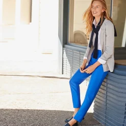 Knöchellange High Waist Hose für Damen