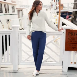Knöchellange High Waist Hose für Damen