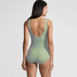 Komfort-Badeanzug CHLORRESISTENT mit Soft Cups und Colorblock-Streifen