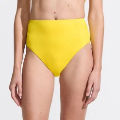 Komfort-Bikinihose mit hohem Beinausschnitt, High Waist für Damen