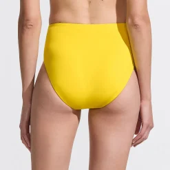 Komfort-Bikinihose mit hohem Beinausschnitt, High Waist für Damen