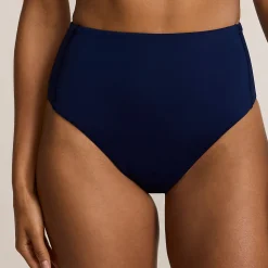 Komfort-Bikinihose mit hohem Beinausschnitt, High Waist für Damen