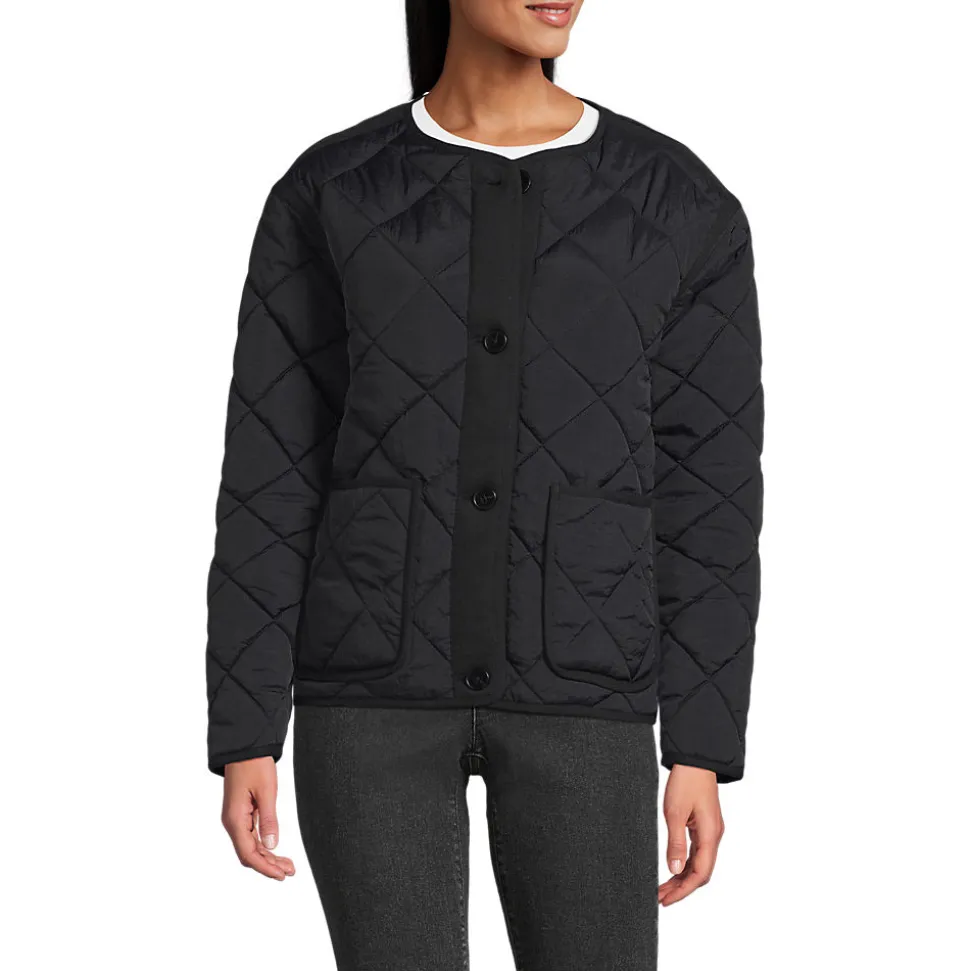 Kragenlose FeatherFree Steppjacke für Damen