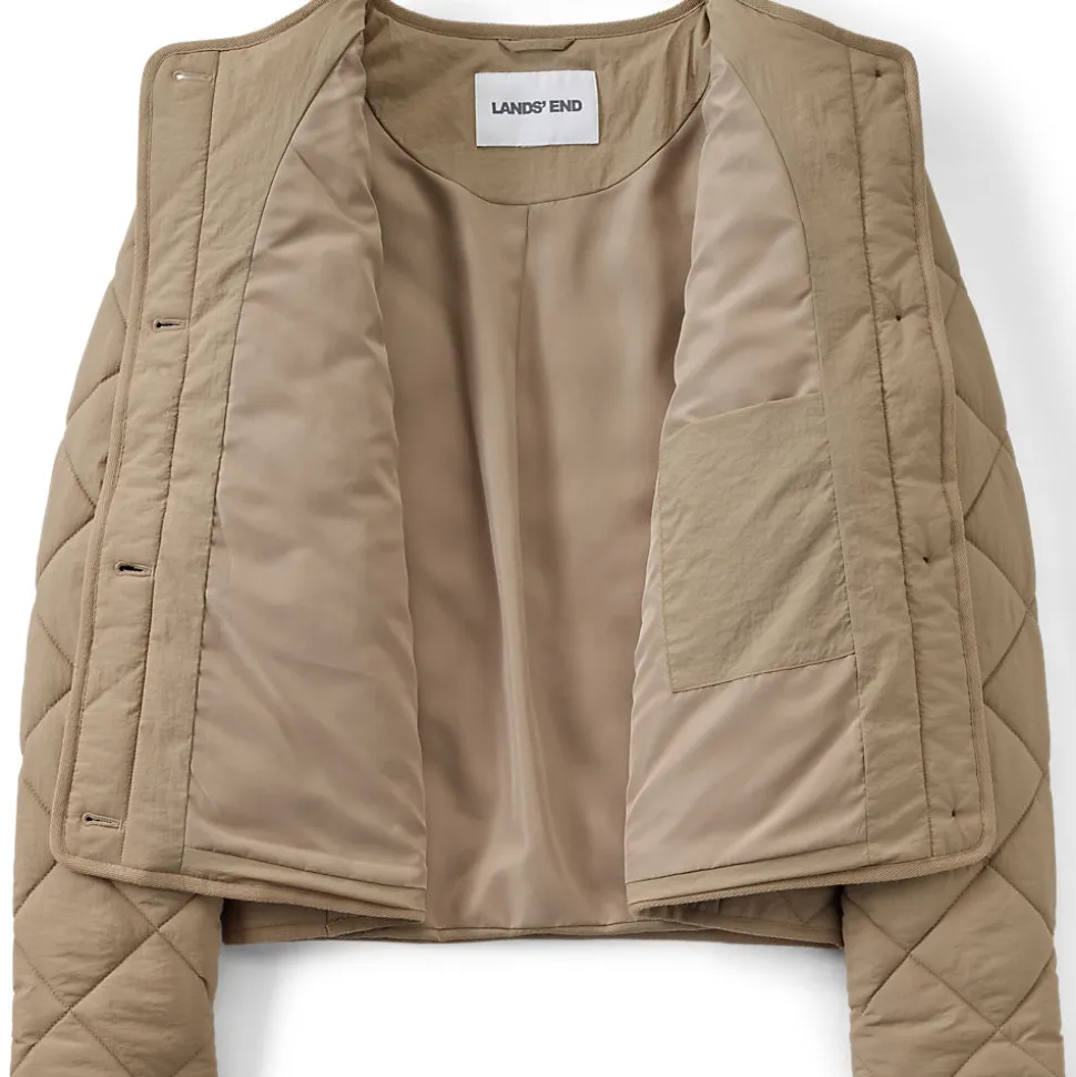Kragenlose FeatherFree Steppjacke für Damen