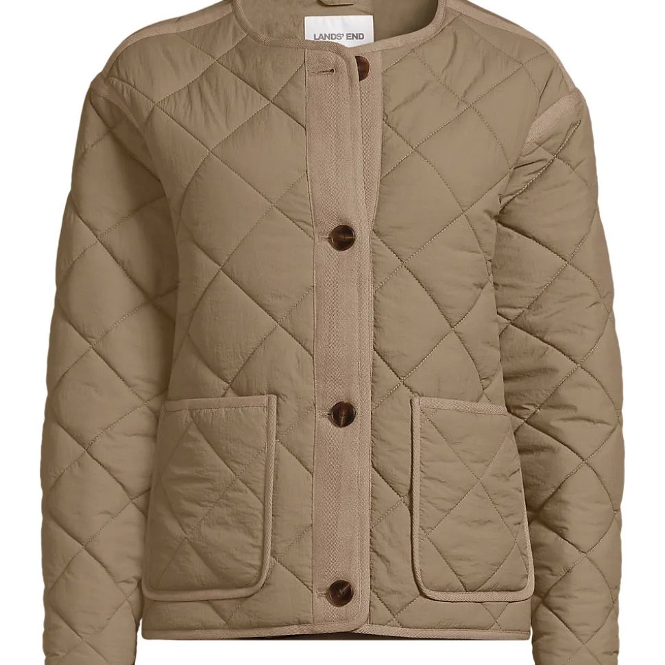 Kragenlose FeatherFree Steppjacke für Damen