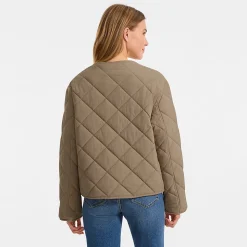 Kragenlose FeatherFree Steppjacke für Damen