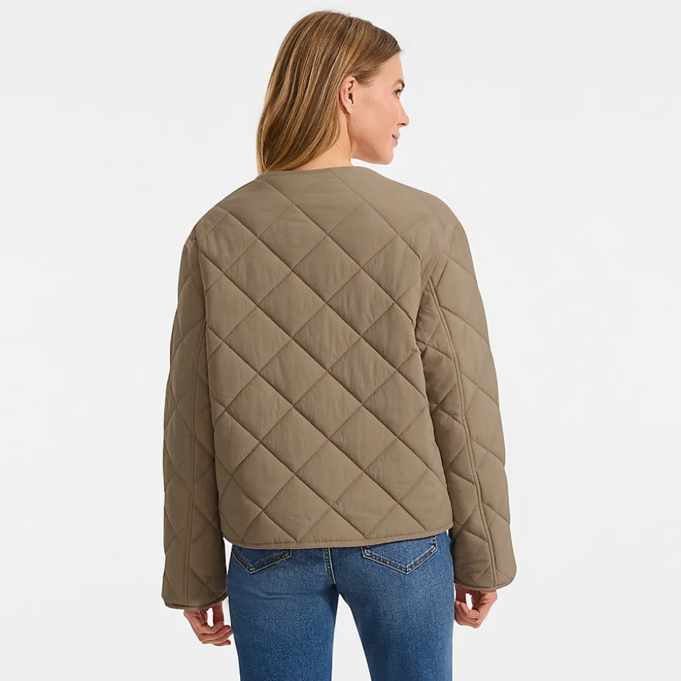 Kragenlose FeatherFree Steppjacke für Damen