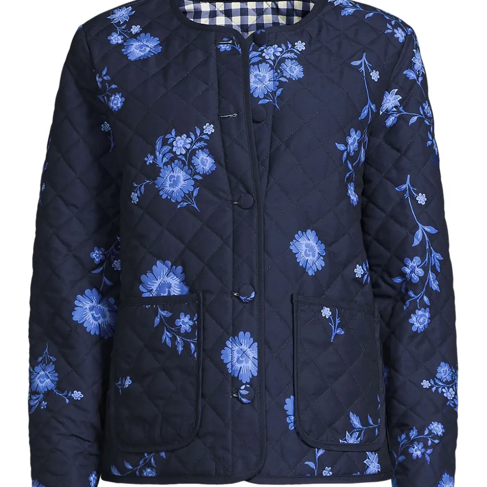 Kragenlose FEATHERFREE Wende-Steppjacke Gemustert für Damen