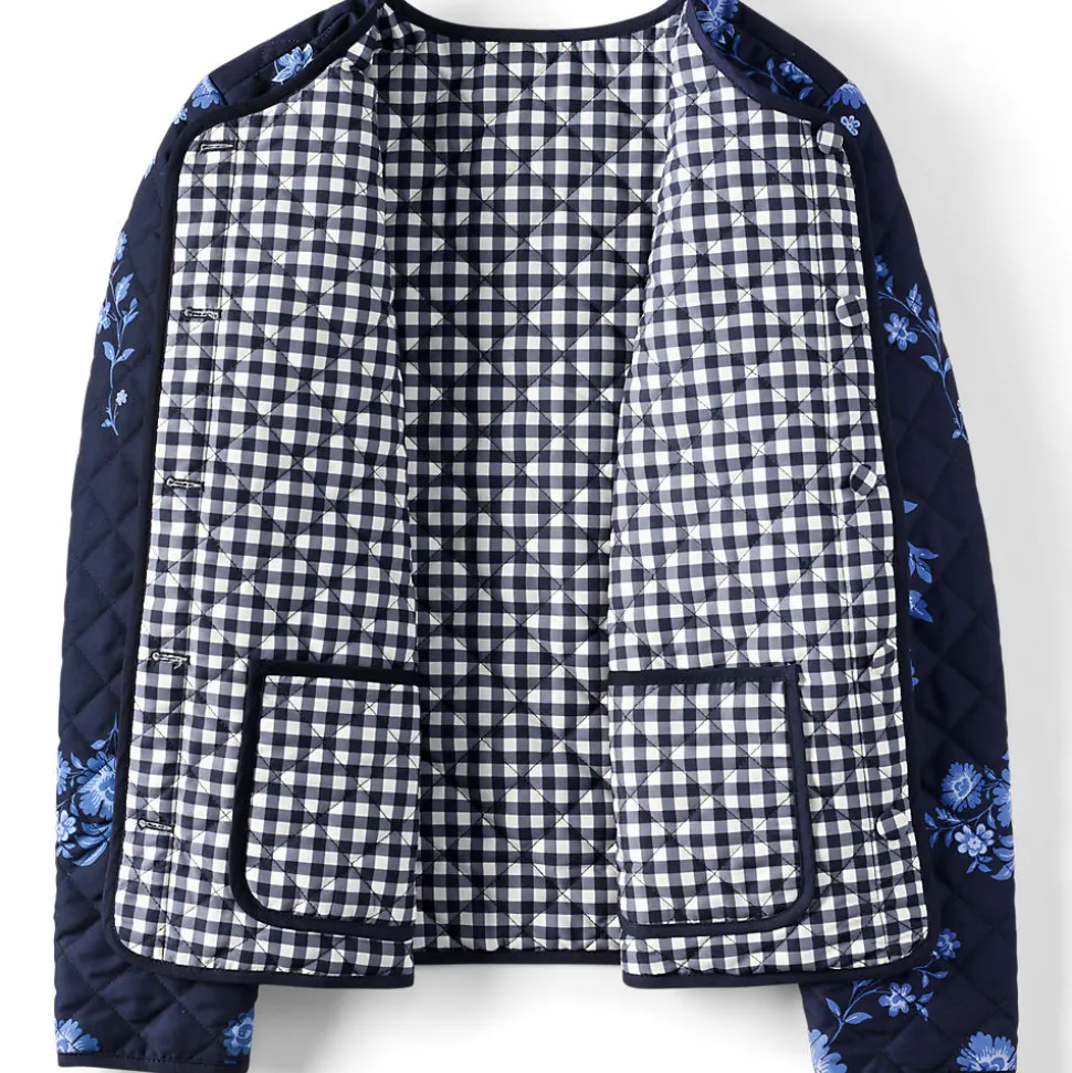 Kragenlose FEATHERFREE Wende-Steppjacke Gemustert für Damen
