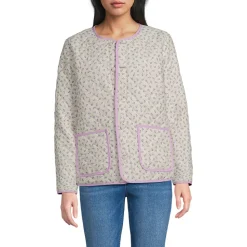 Kragenlose FEATHERFREE Wende-Steppjacke Gemustert für Damen