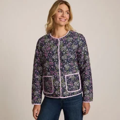 Kragenlose FEATHERFREE Wende-Steppjacke Gemustert für Damen