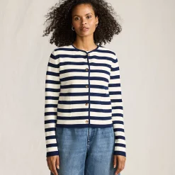 Kragenloser Feinstrick-Blazer für Damen