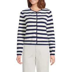 Kragenloser Feinstrick-Blazer für Damen