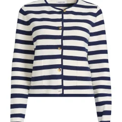 Kragenloser Feinstrick-Blazer für Damen