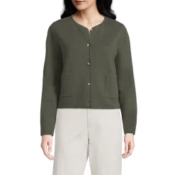 Kragenloser Feinstrick-Blazer für Damen