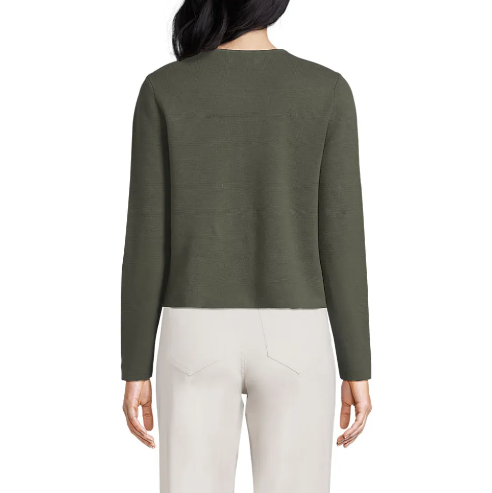 Kragenloser Feinstrick-Blazer für Damen