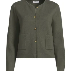 Kragenloser Feinstrick-Blazer für Damen