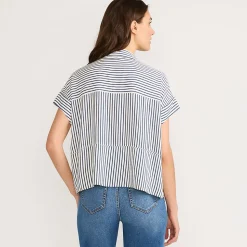 Kurzarm-Hemdbluse für Damen