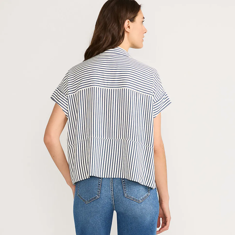 Kurzarm-Hemdbluse für Damen