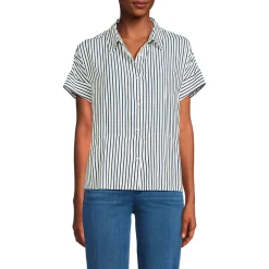 Kurzarm-Hemdbluse für Damen