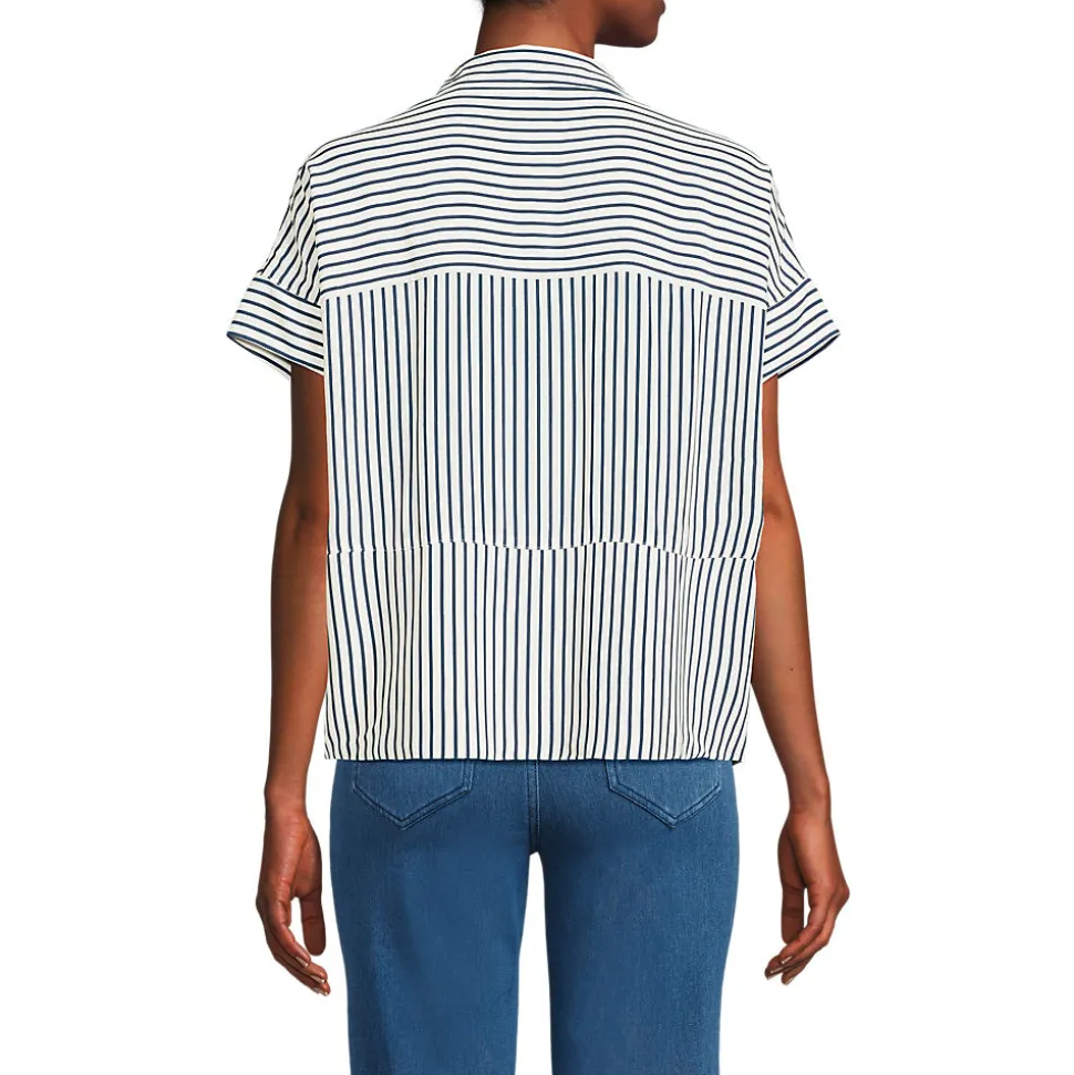 Kurzarm-Hemdbluse für Damen