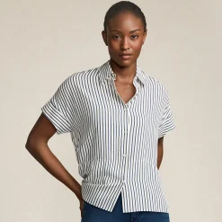 Kurzarm-Hemdbluse für Damen