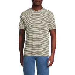 Kurzarm-Shirt aus Baumwoll-/Leinenmix für Herren