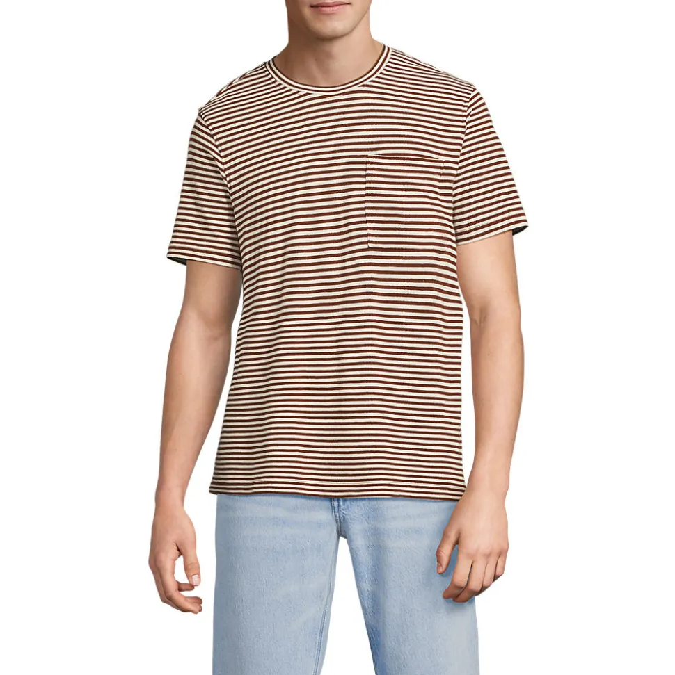 Kurzarm-Shirt aus Baumwoll-/Leinenmix für Herren