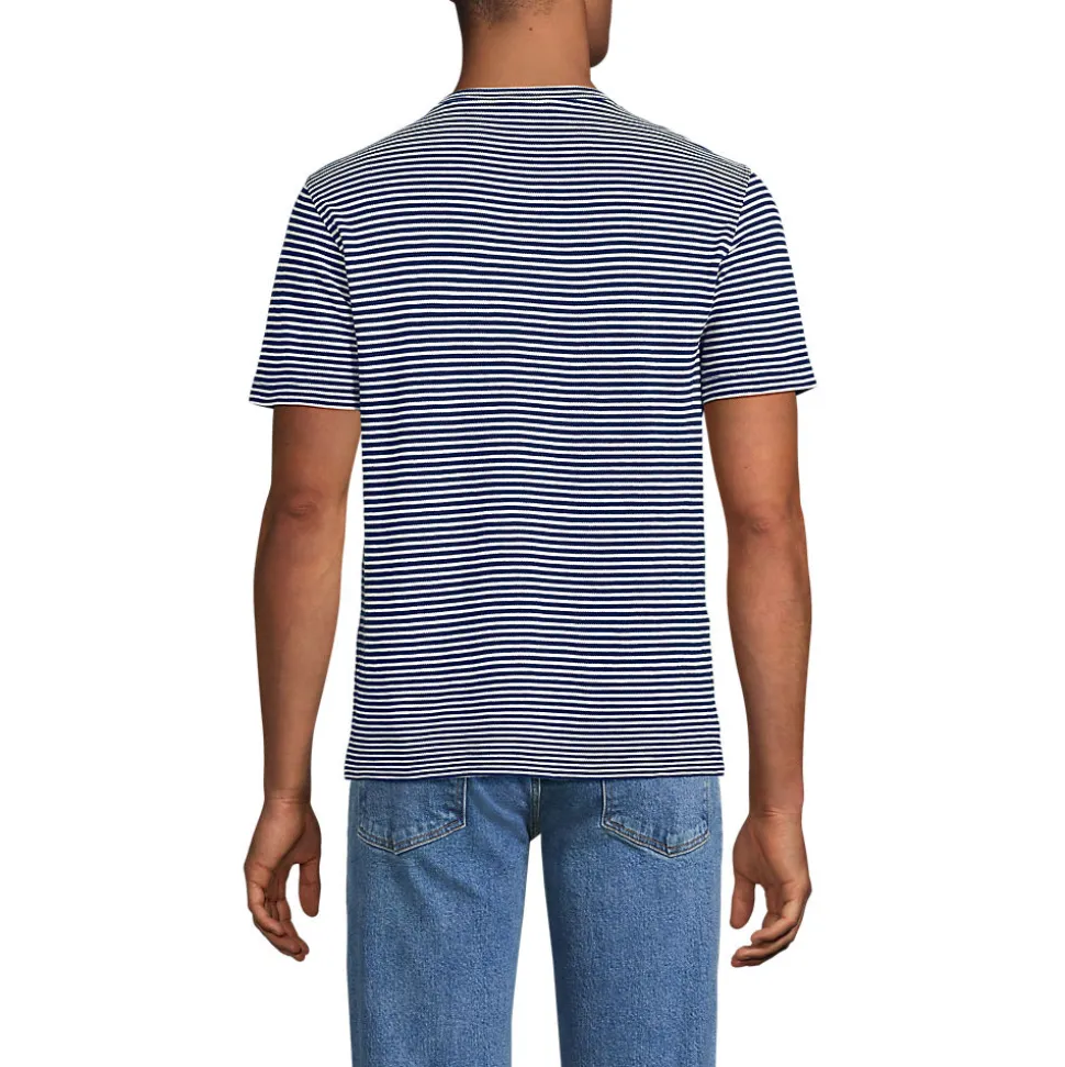 Kurzarm-Shirt aus Baumwoll-/Leinenmix für Herren