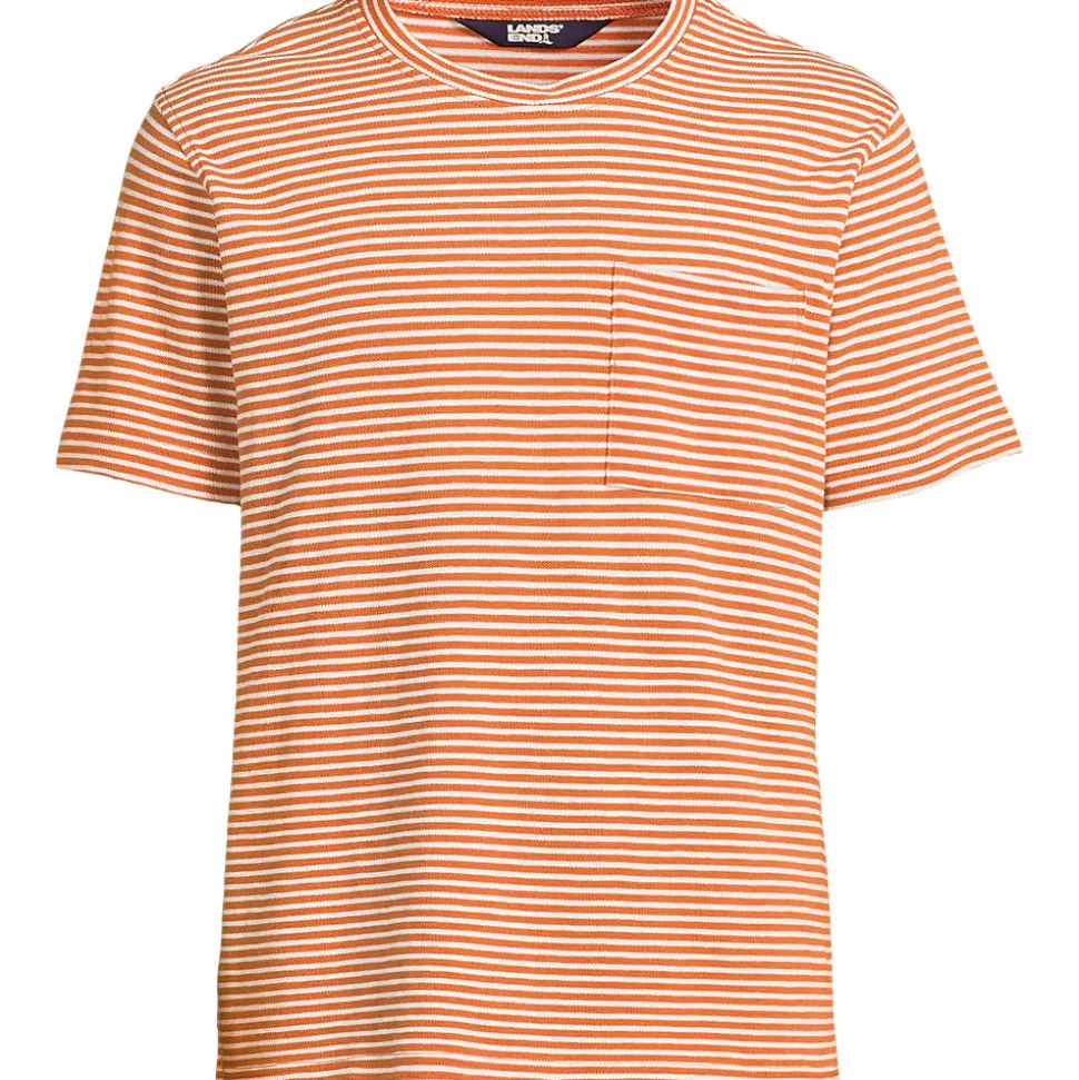 Kurzarm-Shirt aus Baumwoll-/Leinenmix für Herren
