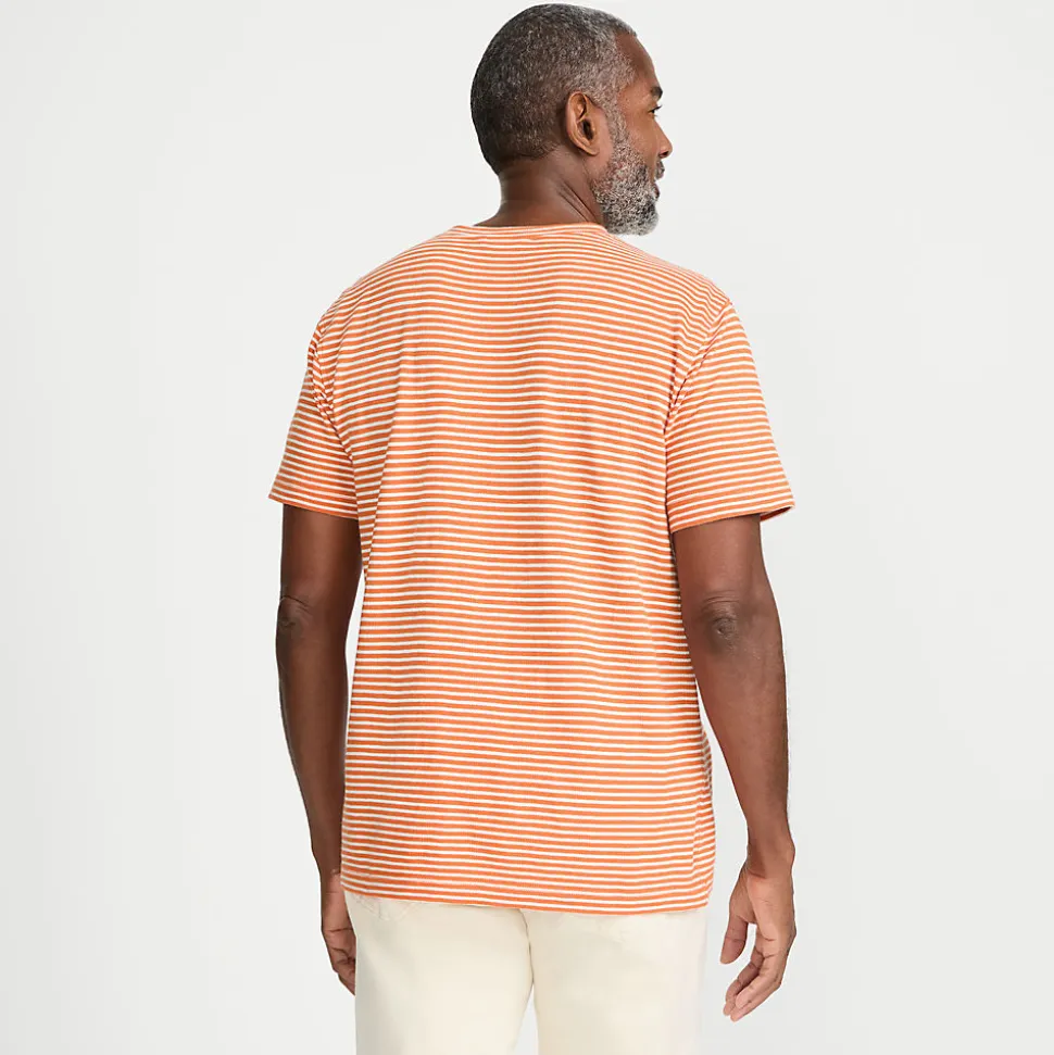 Kurzarm-Shirt aus Baumwoll-/Leinenmix für Herren