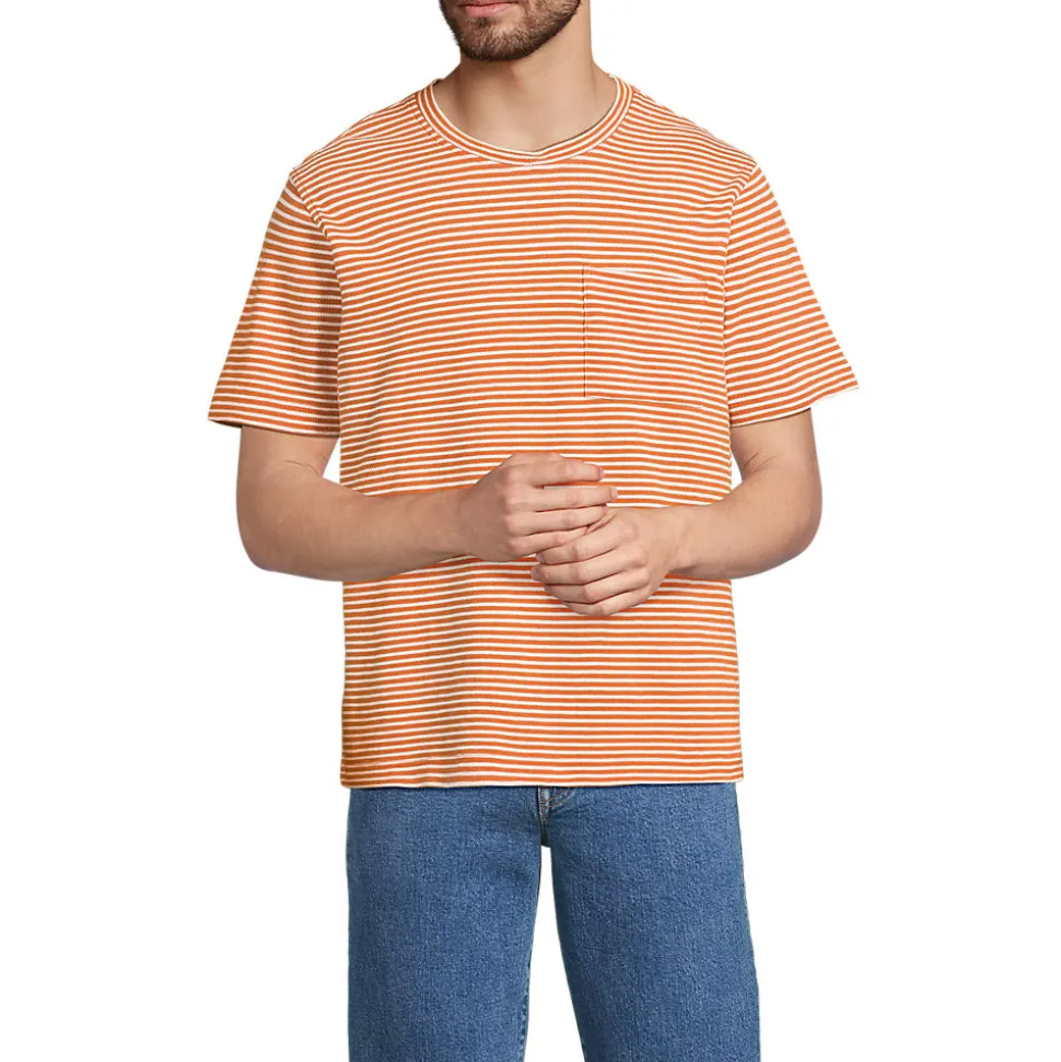 Kurzarm-Shirt aus Baumwoll-/Leinenmix für Herren
