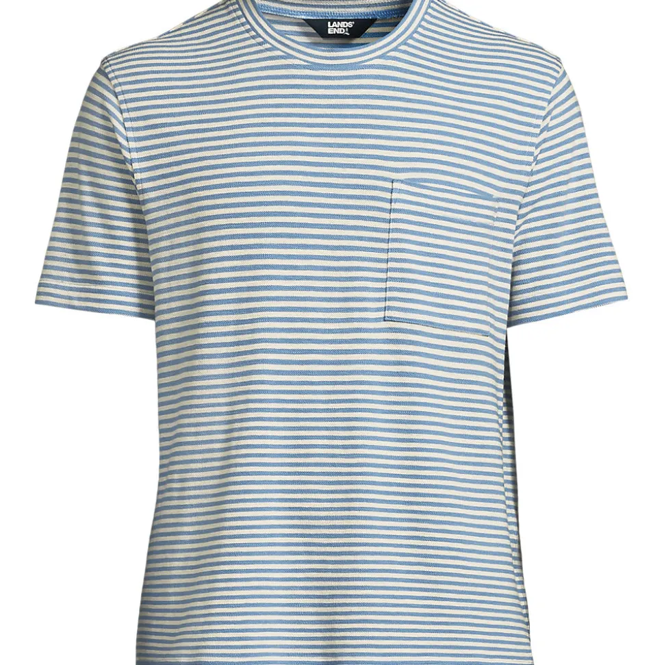 Kurzarm-Shirt aus Baumwoll-/Leinenmix für Herren