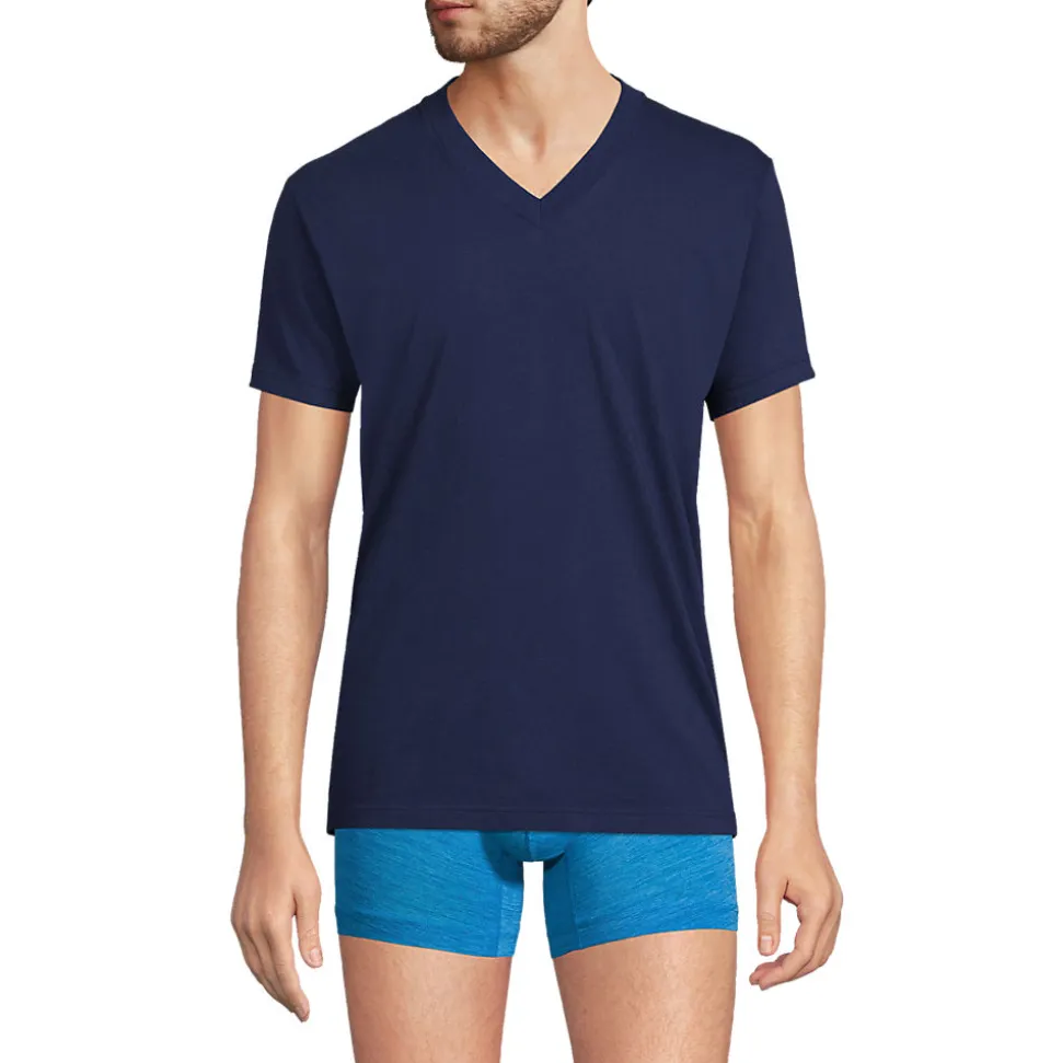 Kurzarm-Shirt mit V-Ausschnitt für Herren (3er-Set)