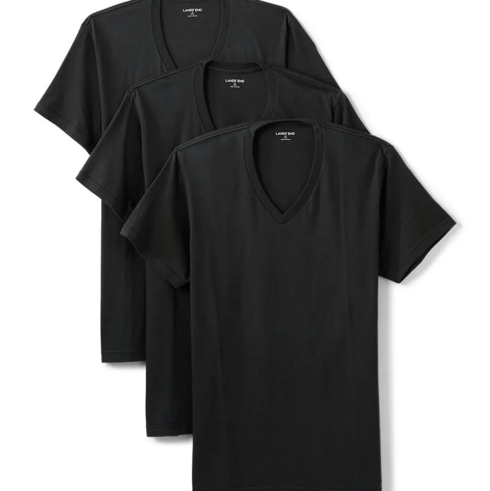Kurzarm-Shirt mit V-Ausschnitt für Herren (3er-Set)