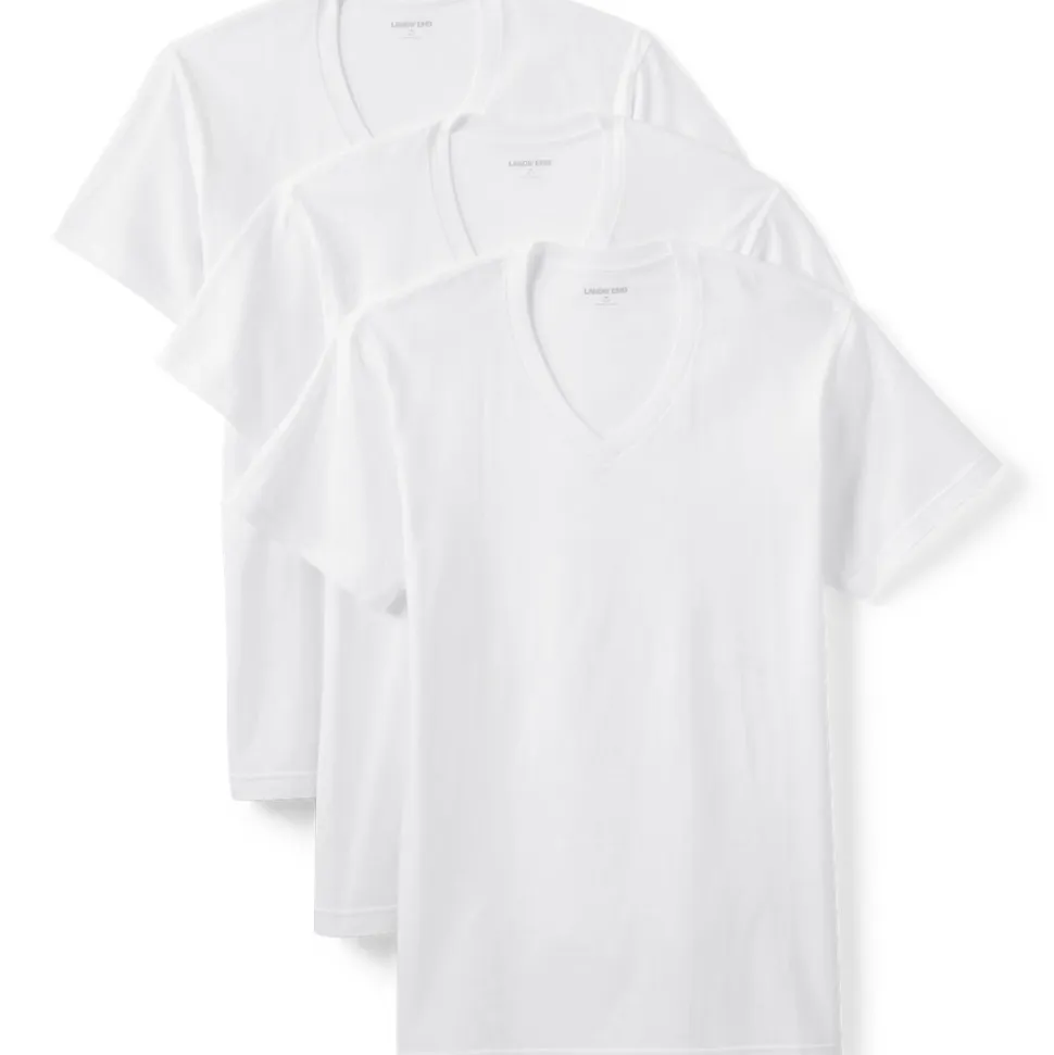 Kurzarm-Shirt mit V-Ausschnitt für Herren (3er-Set)