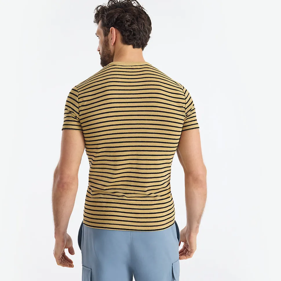Kurzarm-Streifenshirt mit Struktur für Herren