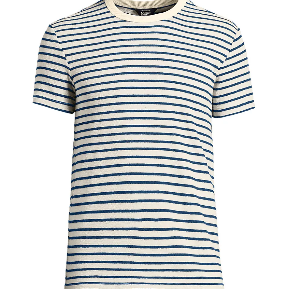Kurzarm-Streifenshirt mit Struktur für Herren