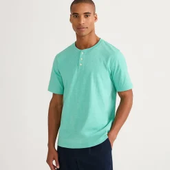 Kurzarm-Super-T Henleyshirt für Herren