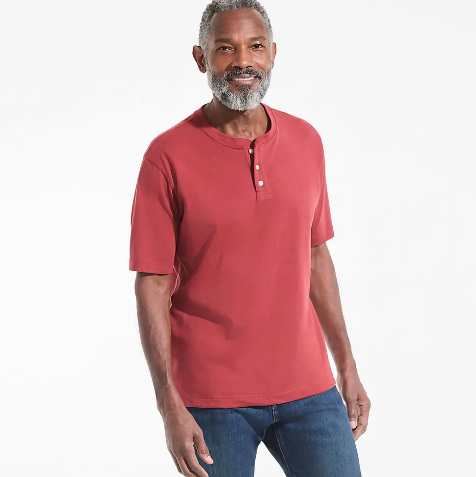 Kurzarm-Super-T Henleyshirt für Herren