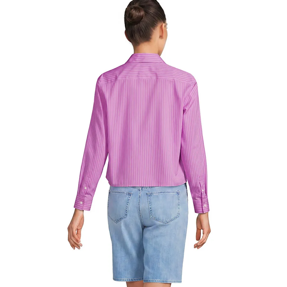 Kurze, bügelfreie Hemdbluse für Damen
