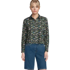 Kurze, bügelfreie Hemdbluse für Damen