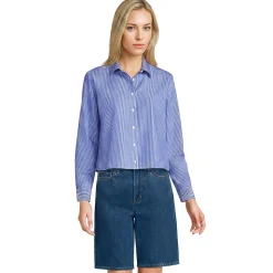 Kurze, bügelfreie Hemdbluse für Damen