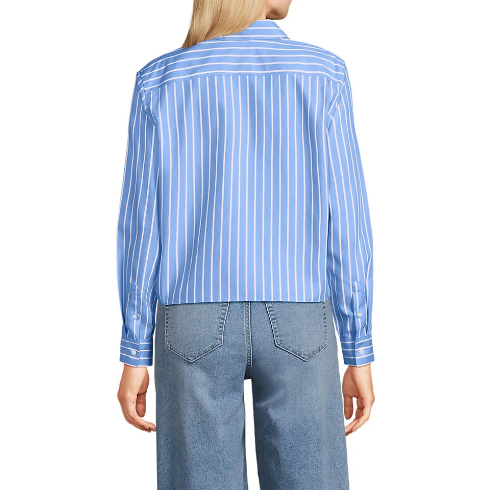 Kurze, bügelfreie Hemdbluse für Damen