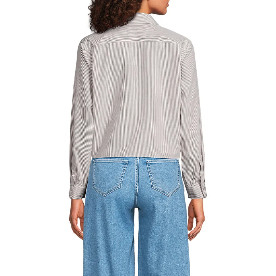 Kurze, bügelfreie Hemdbluse für Damen