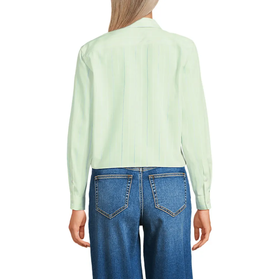 Kurze, bügelfreie Hemdbluse für Damen